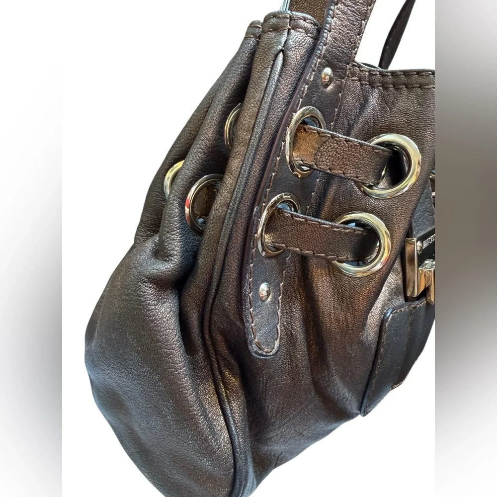 Jimmy Choo Metallic Leather Slouchy Shoulder Bag-see callouts